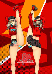 1futa anal ann_takamaki bar_censor blonde_hair censored clothed clothing dildo dildo_in_ass futa_only futa_sans_pussy futanari leg_lift leg_up no_panties partially_clothed penis penis_under_skirt persona persona_5 persona_5:_dancing_star_night pizzachan sex_toy skirt solo splits testicles twintails upskirt vertical_splits