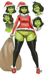 ass bimbosparkle christmas dr_seuss genderswap green_fur how_the_grinch_stole_christmas redblacktac redfred rule_63 the_grinch the_grinchess