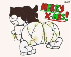 1girls animated anus ass ass_shake asshole christmas christmas_lights embarrassed embarrassed_nude_female enf female female_focus female_only heavy_breathing holidays jaiden jaiden_animations jaiden_smut jaidenanimations lights looking_back nude photo pinkanimations presenting presenting_hindquarters pussy simple_background slobbyslapper solo solo_female solo_focus sssir sssir8 text white_background white_skin wrapped youtube youtuber