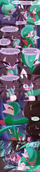 absurd_res angry ass bed bedroom blue_eyes bodily_fluids breasts comic cum cum_everywhere cum_in_pussy cum_inside cum_on_body cum_on_breasts cum_on_butt cum_on_face cum_on_self destruction dialogue duo english_text female furniture gallade genital_fluids gothitelle hi_res humanoid long_image male masterploxy messy nintendo pokémon_(species) pokemon pokemon_(species) red_eyes tall_image text video_games