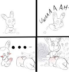 ass clumsy comic crowd cum cum_in_pussy cum_inside cute dizzytizzy female male/female nintendo penis plap pokemon pokemon_only public_use spinda surprise_sex