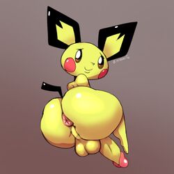 1boy anthro anthrofied ass big_ass big_ears big_eyes big_penis brown_eyes censored chubby cock-tail edit feral fpsgod furry girly huge_ass huge_cock male_focus male_only nintendo no_humans nude pichu pokemon pokemon_gsc rodent small_but_hung smile source_request thick_thighs uncensored waifu2x wide_hips zeriie