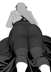 1girls ass big_ass big_butt bubble_ass bubble_butt butt curvy dat_ass dress fat_ass female female_only huge_ass huge_butt large_ass long_hair lying momoko_(remomon) monochrome on_stomach original original_character plump_ass remomon round_ass solo solo_female thick thick_ass thick_thighs tight_clothing tight_dress voluptuous wide_hips