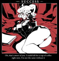 2020 ass big_ass big_breasts big_butt breasts comic demon demon_girl female helltaker nisego pandemonica_(helltaker) thick_thighs wide_hips