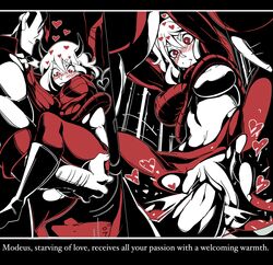 2020 big_breasts breasts comic demon demon_girl female helltaker modeus_(helltaker) nisego straight_hair thick_thighs wide_hips