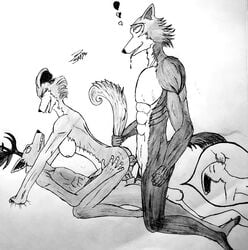 absurd_res anal anal_sex anthro ball_suck balls beastars breasts bsan94 canid canine canis cervid double_penetration female female_penetrated genitals group haru_(beastars) heart hi_res juno_(beastars) knot lagomorph legoshi_(beastars) leporid louis_(beastars) male male_penetrating male_penetrating_female mammal oral penetration penile penile_penetration penis pussy rabbit sex straight sucking vaginal_penetration wolf