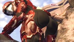 1boy 1girls 3d after_sex after_vaginal comic cum cum_in_pussy cum_inside dialogue exposed_pussy female female_human female_spartan_(halo) halo_(series) huge_cock human interspecies male male_sangheili_(halo) muscular_male plump_ass punished rape sangheili sex_slave spartan_(halo) straight strangersfm veiny_penis