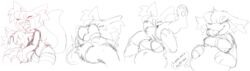 anthro anthro_pred anthro_prey big_ears canid canine clothing domestic_cat duo felid feline felis female female/female female_pred female_prey fluffy fluffy_ears fox hair hi_res legwear mammal open_mouth oral_vore pester raine_faux_(pester) sequence sharp_teeth sketch softy_(pester) spread_legs spreading stomach_bulge teeth thigh_highs thought_bubble vore yuri