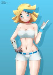 1girls 2010s blonde_hair blue_eyes blue_eyes_(pokemon) blush breasts clothes female female_only gloves hand_on_hip human human_only light-skinned_female light_skin long_hair looking_at_viewer nintendo only_female pokemon pokemon_ranger pokemon_ranger:_guardian_signs smile zel-sama