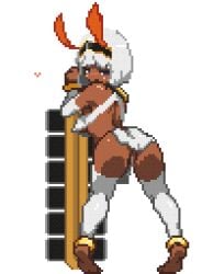 1girls animated animated ass bouncing_ass brown_skin dark_skin female game_cg pixel_animation pixel_art princess_ish princess_reconquista pussy pussy_juice seductive shaking_ass solo sorry_carl tagme vaginal_fluids