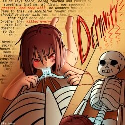 blowjob blue_penis brown_hair chans chara cum cum_in_mouth cum_inside dominant_female english_text fanart fanfiction female female_rapist first_person_view frans frisk fuck_you_sans male male/female monster noncon nonconsensual nude oral penis rape raped red_eyes sadfloow sadfloow_ sans short_hair skeleton text undertale undertale_(series) undertale_fanfiction