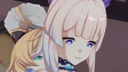 escoffier_(genshin_impact) futa_on_female futa_only futanari genshin_impact masturbation penis_in_thigh penis_in_thighhighs sangonomiya_kokomi tagme tocher44 video