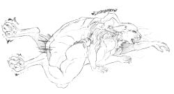 absurd_res anthro bethesda_game_studios breasts cicero_(skyrim) digital_media_(artwork) duo felid feline female fur hair hi_res human interspecies khajiit male male/female male_penetrating mammal microsoft nude penetration pivoted_ears saberhorn sex skyrim tail text the_elder_scrolls