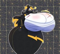 ass ass_bigger_than_head big_ass big_breasts big_hips big_thighs boob_focus boob_window boobs boobs_bigger_than_head boobs_focus breasts breasts_bigger_than_head breasts_bigger_than_torso kogane_(oddly_bally) looking_at_viewer looking_back_at_viewer ninja ninja_girl ninja_mask ninja_wife oddly_bally thick_ass thick_hips thick_legs thick_thighs thighs tits tits_bigger_than_head white_body wife yellow_eyes