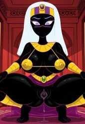 ai ai_generated big_ass big_breasts big_butt big_nipples clitoral_hood clitoris dark-skinned_female dark_skin duck_dodgers gigantic_breasts inminent_sex inviting inviting_to_sex jewelry juicy_pussy labia looney_tunes martian martian_(duck_dodgers) no_underwear ornament pussy_juice queen queen_tyr'ahnee randomaifun royalty slave_collar slave_outfit spread_legs spread_pussy spreading tagme thick_ass thick_hips thick_legs thick_thighs vaginal_fluids warner_brothers white_hair wide_ass wide_hips wide_thighs