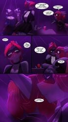 absurd_res anthro breasts brother_(lore) brother_and_sister_(lore) comic female fish hair hi_res incest_(lore) lizzard_sama male marine mask non-mammal_ears non-mammal_hair party red_hair rowan_(kai_the-shark) serena_(kai_the-shark) shark sibling_(lore) sister_(lore) text