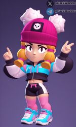 ai_generated bibi bibi_(brawl_stars) brawl_stars female hackwork