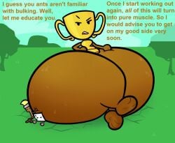 big_thighs cracked_ground cracks disregardigan hyper hyper_thighs inanimate_insanity object_show object_shows osc paintbrush paintbrush_(ii) paper_(ii) sweat sweatdrop sweating sweaty tagme thighs trophy trophy_(ii)