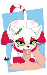 absurd_res ass big_butt black_eyes black_nose blue_background blush charlysf_uwu dipstick_tail disembodied_hand domestic_cat duo eyelashes eyeshadow felid feline felis fellatio female feral first_person_view fur genitals gloves_(marking) green_sclera heart_symbol hi_res human junipurr looking_at_viewer makeup male male/female mammal markings oral penile penis red_body red_eyeshadow red_fur sex simple_background tail tail_markings tan_body tan_skin text tongue tongue_out white_background white_body white_fur