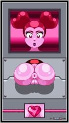 big_anus big_ass big_butt exkrill female gem_(species) pixel_art pussy screen_face spinel_(steven_universe) sprite static steven_universe wall