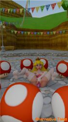 3d 3d_(artwork) anal ass blonde_hair cumming exibitionism female mario_(series) masturbation orgasm orgasm_face parody peach_pussy princess_peach public pussy squirting