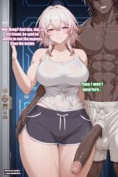 1girls ai_generated ass balls big_penis breasts cuckold dark-skinned_male dark_skin female gigantic_ass gigantic_breasts gundir honkai:_star_rail huge_ass huge_breasts huge_cock interracial male march_7th_(honkai:_star_rail) muscular netorare ntr penis saliva saliva_trail sex thick_ass thick_thighs veins voluptuous voluptuous_female