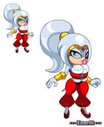 big_boobs big_breasts cosplay exkrill lips pixel_art project_x_love_potion_disaster shantae sonic_(series) sprite zeta_the_echidna