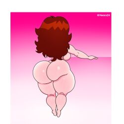 ass ass_bigger_than_head ass_expansion big_ass big_breasts brown_hair curvy friday_night_funkin girlfriend_(friday_night_funkin) heoxx24 huge_ass