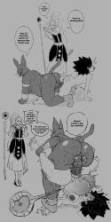 1boy 2girls ass balls big_ass big_balls big_belly big_breasts big_butt big_nipples big_penis breasts caulifla champa champanized cum cum_in_pussy cum_inside dragon_ball dragon_ball_super fat_ass fat_male female female_saiyan fertilization furry imminent_sex impregnating_rape impregnation impregnation_risk interspecies male monochrome ovum penis pregnant pussy saiyan saiyan_female sex sperm sperm_cell sperm_meets_ovum stepped_on stepping_on_hand tongue tongue_out ugly_bastard ugly_man vados vaginal_penetration vaginal_sex vlaimk