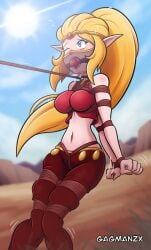 1girls ball_gag blonde_hair blue_eyes bondage bound_arms bound_legs bound_wrists breasts captured captured_heroine crotch_rope dancer_outfit defeated defeated_heroine echoes_of_wisdom female gag gagmanzx harem_outfit kidnapped leash nintendo princess_zelda restrained rope_between_breasts slave slavegirl teenage_girl teenager the_legend_of_zelda the_legend_of_zelda:_echoes_of_wisdom zelda_(echoes_of_wisdom)