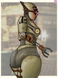 ass ass ass_focus assaultron bubbles fallout female female_only goldbeerg robot robot_anthro robot_girl robot_humanoid robotic solo solo_female tagme