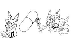 3:2 ambiguous_fluids anal anal_fluids anal_vore anthro bodily_fluids clothing eeveelution featureless_crotch generation_2_pokemon hi_res male micro monochrome nintendo pokemon pokemon_(species) solo sweater thepapercrownking topwear umbreon vore