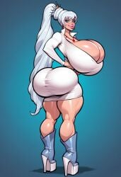 ai_generated bimbo ptriot_arc rwby weiss_schnee