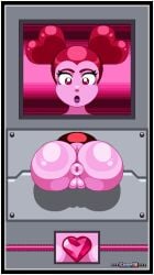 big_anus big_ass big_butt exkrill female gem_(species) pixel_art pussy screen_face spinel_(steven_universe) sprite steven_universe wall