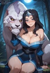 ai ai_generated animedrawing animegirl animemangagirl animestyle ass ass_focus breasts cameltoe curvy dota dota2 dota2fanart dota2girls dota2heroes dota_2 dotadragonsblood female female_only gamecharacter gamefanart looking_at_viewer medium_breasts mirana nude painting pencil photoshop sluttavern thick_ass thick_thighs