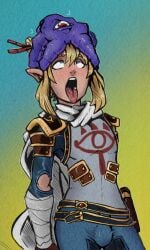 ahe_gao blonde_hair blue_eyes breath_of_the_wild bulge crossed_eyes drool eye_roll hypnosis link male male_only malesub mind_control nintendo open_mouth parasite pointy_ears red_eyes reliusmax shaverma17 short_hair standing the_legend_of_zelda tongue tongue_out