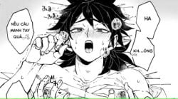 breasts demon_slayer female grabbing_breasts male milk milk_squirt moaning nipple nipple_play nipples pleasure_face solo_male squeezing_breast tomioka_giyuu