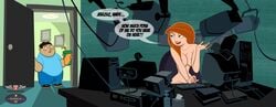 caught clothed_male_nude_female convenient_censoring covering covering_breasts disney english_text gagala kim_possible kimberly_ann_possible nosebleed nude nude_female phillipthe2 red_hair text visible_nipples wade_load