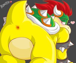 bossy bowser green_shell horns koopa male_only mario_(series) nintendo shell spiky_shell straight_hair