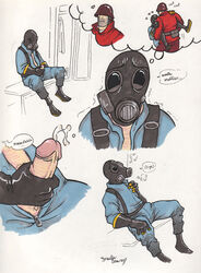 1boy after_masturbation after_orgasm anal_sex bundog clothed_sex cum cumshot erection fantasy gasmask gloves hearts heavy_breathing helmet_over_eyes holding_penis lockers male male_only masturbation open_clothes penis_out pyro pyro_(team_fortress_2) soldier solo spread_legs suspended_congress team_fortress_2 zipper_down