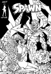 angela angela_(marvel) image_comics marvel marvel_comics monochrome spawn spawn_(series) tagme ypyb