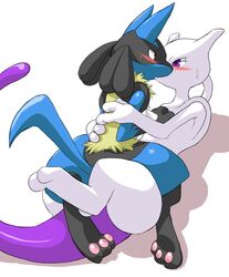 blue_fur color feral fur kissing lucario male male_only mewtwo multiple_males nude pokemon pokemon_(species) tagme tail wkar yaoi