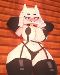 1girls 2026 3d big_breasts black_bra black_lingerie black_panties blush boss_monster_(undertale) bovid breasts caprine choker coresvoid curvaceous curvaceous_female curvaceous_figure curves curvy curvy_body curvy_female curvy_figure curvy_hips digital_media_(artwork) female female_only fur furry furry_female goat hi_res horn horny_female lines lingerie lingerie_bra lingerie_panties long_ears mammal mine-imator minecraft shadow smooth_skin solo sweat sweating sweaty_body sweaty_breasts thick_thighs thigh_highs thighhighs thighs toriel twitter_source undertale undertale_(series) white_body white_fur wide_hips