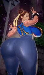 1girls 3d animated asian asian_female big_ass bouncing_ass bouncing_breasts chun-li chun-li_(fortnite) huge_ass huge_breasts looking_back mature mature_female peace_sign solo solo_female standing street_fighter tagme thick_thighs twerking v v_sign v_v video wily27