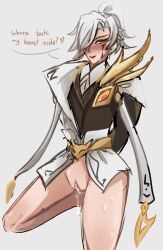 aamon_(mobile_legends) cuntboy cuntboy_only male mobile_legends mobile_legends:_bang_bang orange_eyes piercing self_upload tagme white_hair