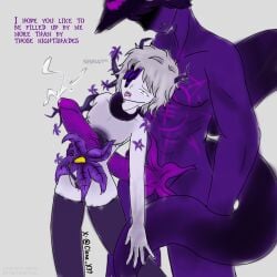 ahe_gao ahegao_face azure_(forsaken) cum cumshot forsaken forsaken_(roblox) impalement monster_cock nonbinary tentacle two_time_(forsaken)