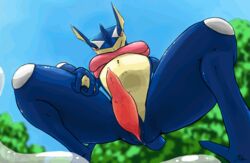 1boy animated genitals greninja looking_at_genitalia looking_at_penis looking_at_viewer looking_down magpi male male_only nintendo penis pokémon_(species) pokemon pokemon_(species) short_playtime video_games