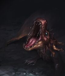 anthro commission deep dragon drool furry mawshot painting predator sairy saliva teeth throat tongue vore warm wide
