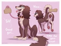 2026 ambiguous_gender ambiguous_on_feral animal_genitalia animal_vulva anus ass blush brown_body brown_fur brown_vulva canid canine canine_genitalia canine_vulva canis claws collar digital_media_(artwork) digitigrade digitoxici domestic_dog duo english_text eyewear female female/ambiguous female_on_human feral fur genitals glasses good_girl heart_symbol hearts_around_head hi_res human human_on_feral interspecies leash leashed_collar mammal multicolored_body multicolored_fur open_mouth open_smile pawpads paws plump_labia quadruped sitting smile tail tail_grab text toe_claws two_tone_body two_tone_fur vulva white_body white_fur zoophilia