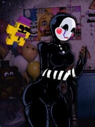 1boy 1girls balloons big_breasts big_butt blush classic_fnaf_2_marionette classic_fnaf_2_puppet confusion female five_nights_at_freddy's five_nights_at_freddy's_2 fnaf fredbear_(fnaf) ghost golden_freddy golden_freddy_(fnaf) haunted kojoarts long_arms marionette_(fnaf) naughtypaw_(artist) nervous night_shift original_fnaf_2_marionette original_fnaf_2_puppet paranormal party plush plushie prize_counter psychic psycho_friend puppet_(fnaf) purple_hat sweating thick_thighs ttherandom tthrandom tthrandom_rp video_games voluptuous white_stripes